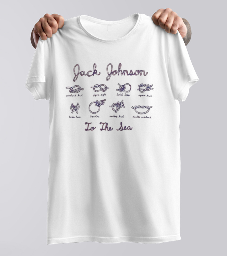 Jack Johnson To The Sea Nautical Knots Guide T-Shirt