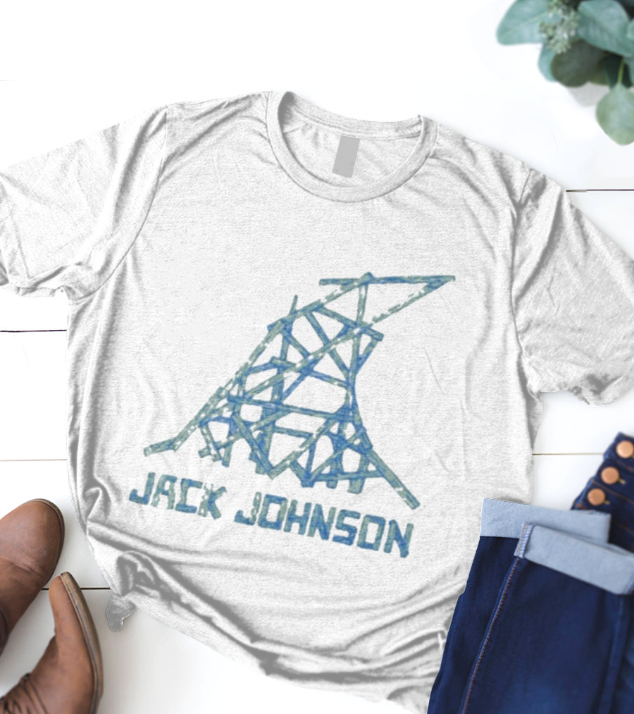 Jack Johnson Wave Geometric Abstract Lines T-Shirt