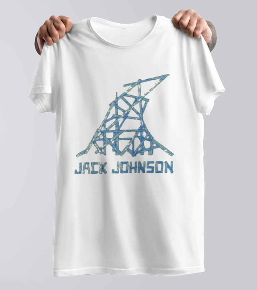 Jack Johnson Wave Geometric Abstract Lines T-Shirt