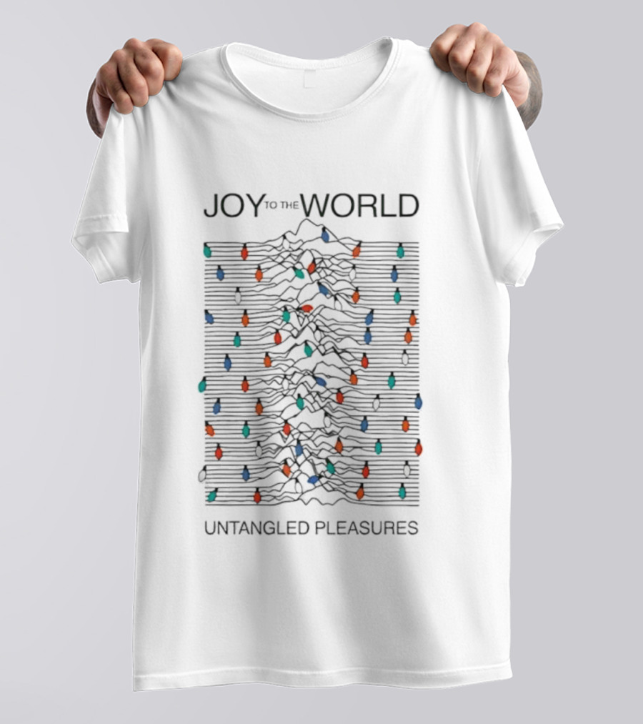 Joy To The World Untangled Pleasures Christmas Lights T-Shirt