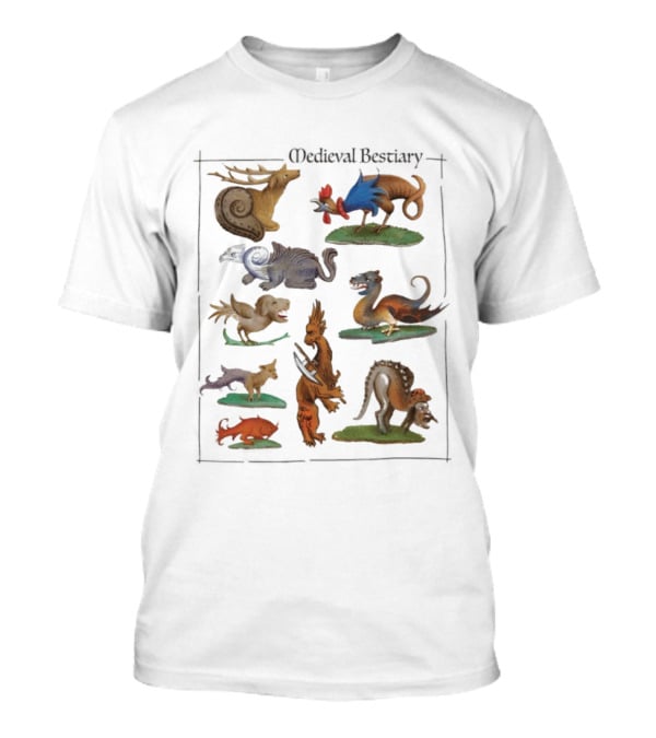 Medieval Bestiary Mythical Creatures Compilation T-Shirt