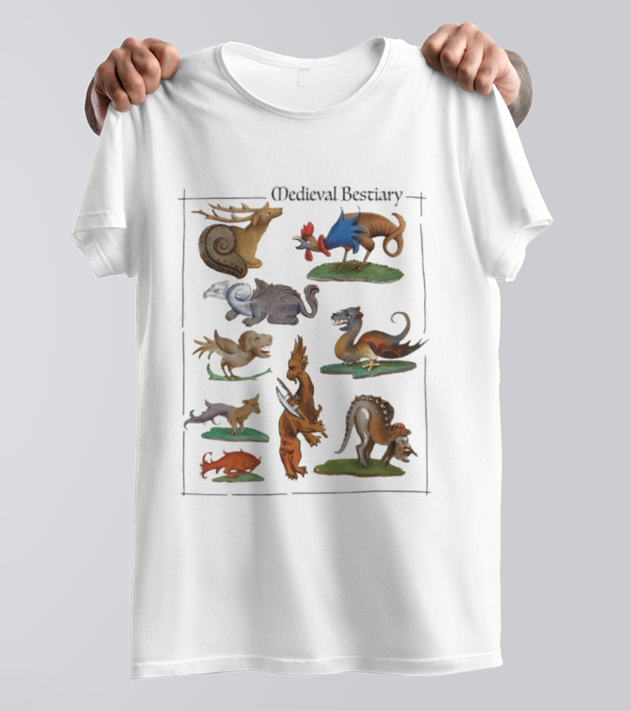 Medieval Bestiary Mythical Creatures Compilation T-Shirt