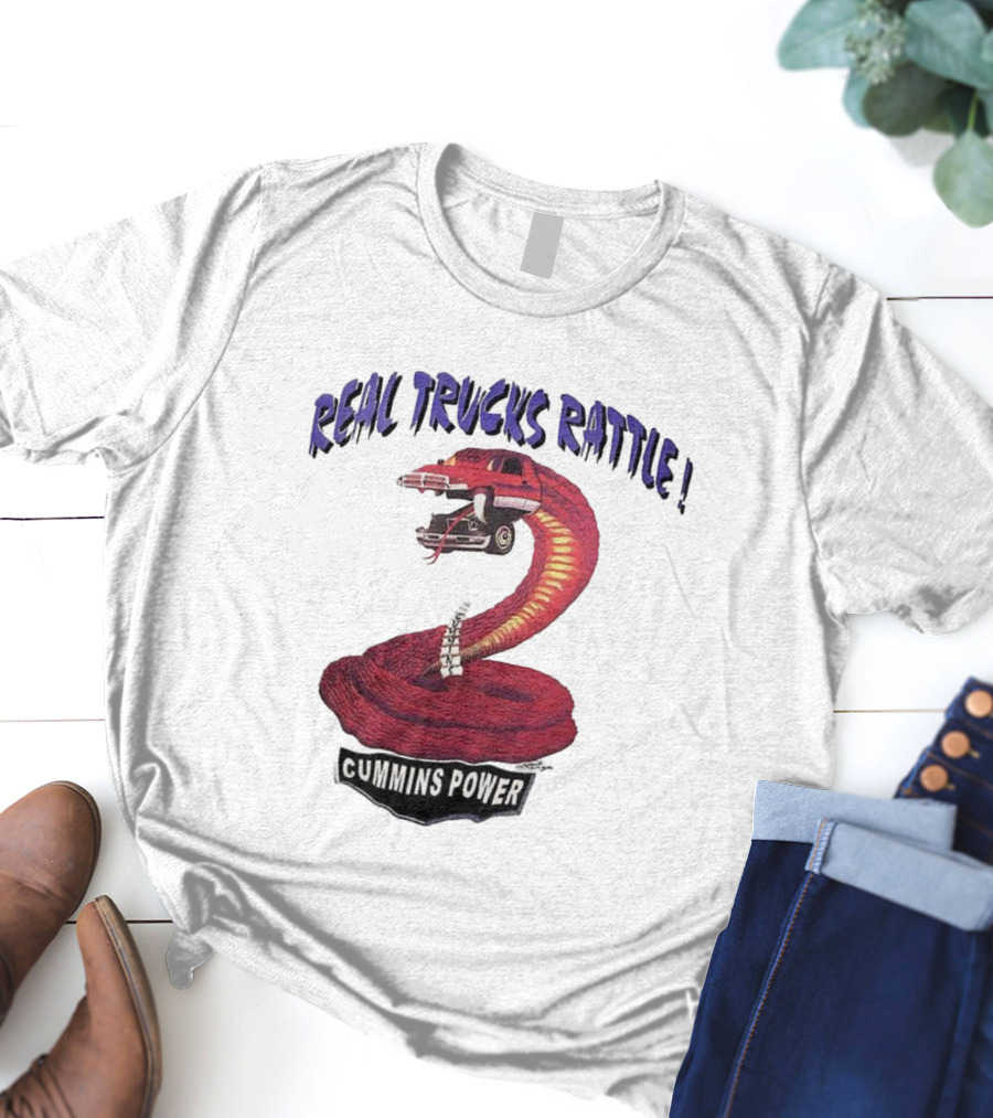 Real Trucks Rattle Cummins Power Snake Engine T-Shirt