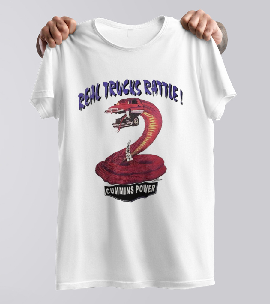 Real Trucks Rattle Cummins Power Snake Engine T-Shirt