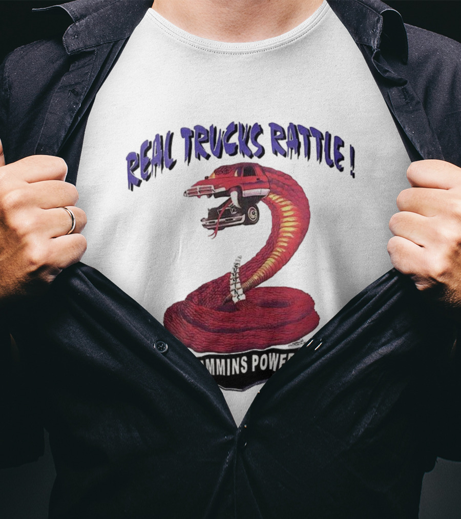 Real Trucks Rattle Cummins Power Snake Engine T-Shirt