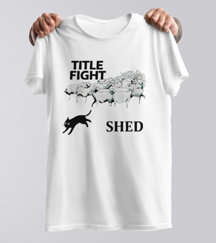 Title Fight Shed Sheep And Cat Imagery T-Shirt
