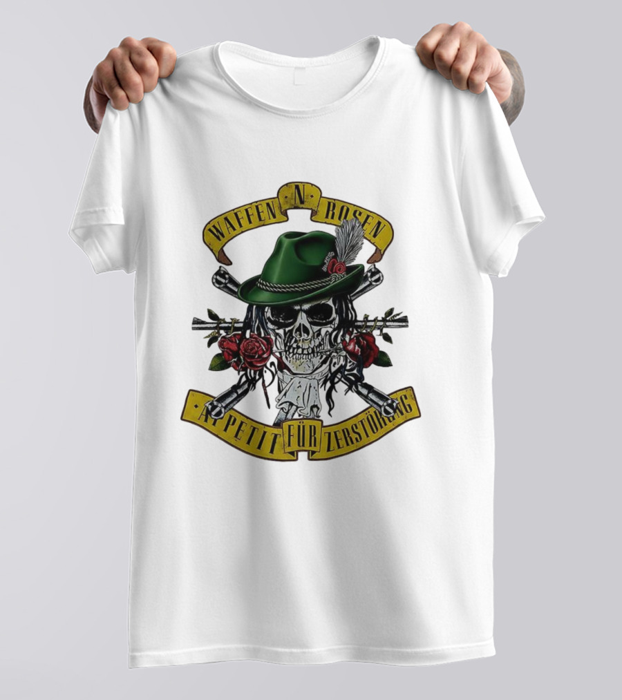 Waffen N Rosen Appetite Für Zerstörung Skull Roses T-Shirt