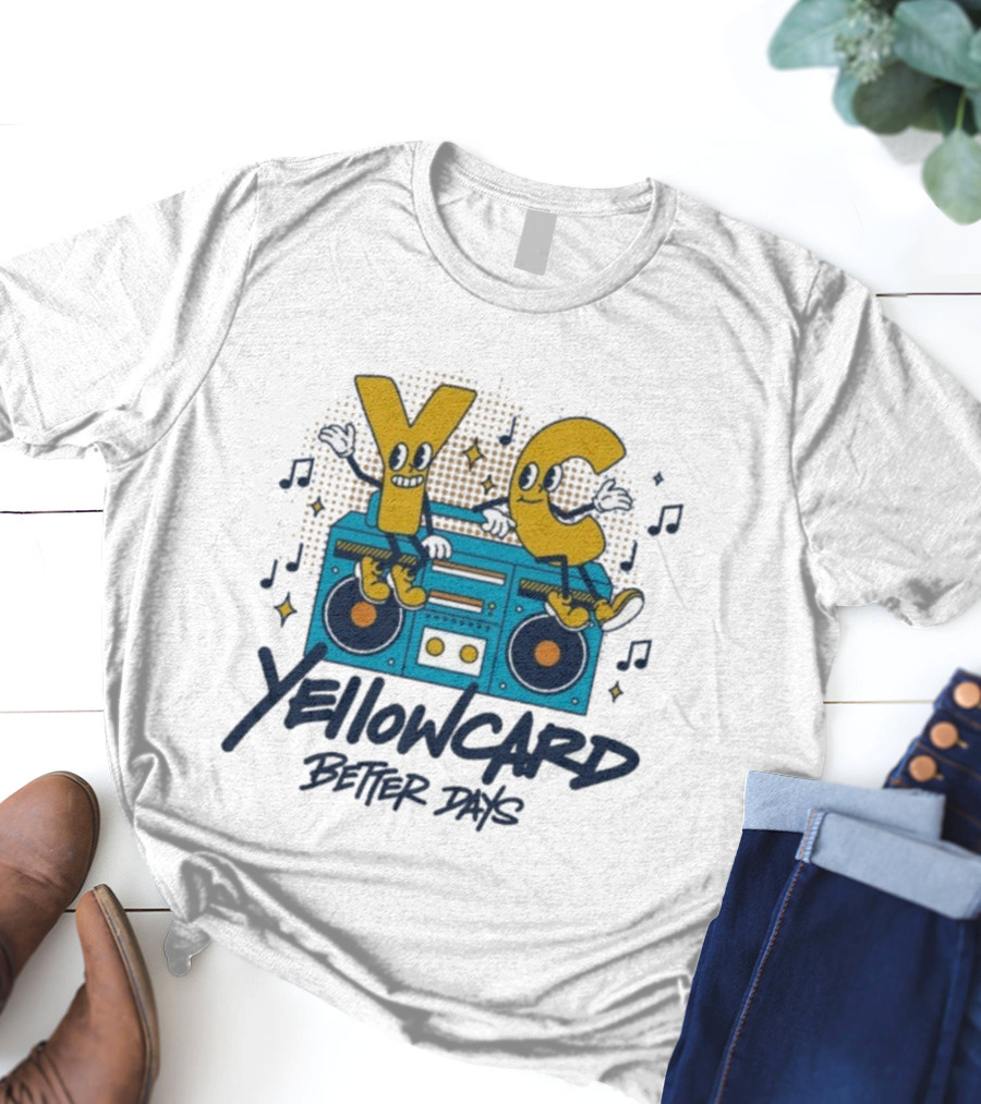YC Yellowcard Better Days Buddies Boombox Duet T-Shirt
