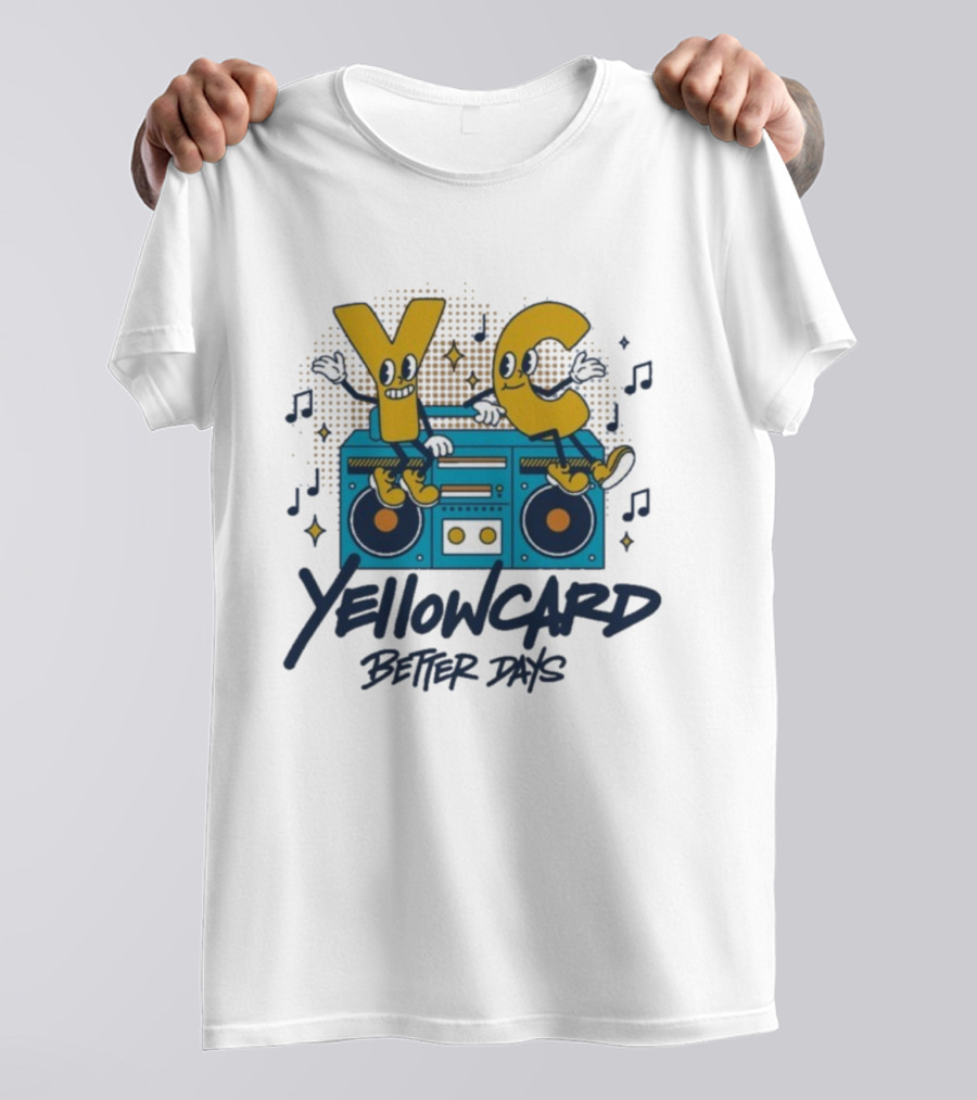 YC Yellowcard Better Days Buddies Boombox Duet T-Shirt