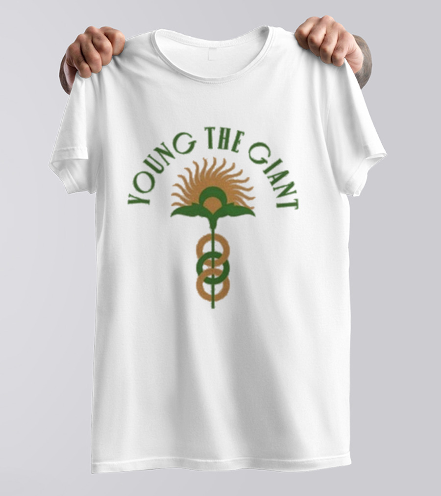Young The Giant Sunflower Green And Orange Band Symbol T-Shirt