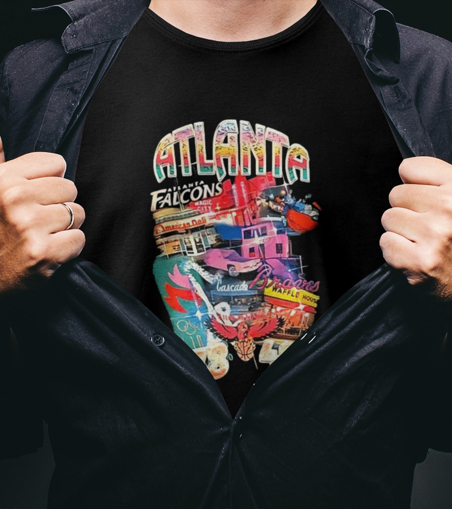 Atlanta Falcons Braves Cascade Waffle House 678 404 T-Shirt