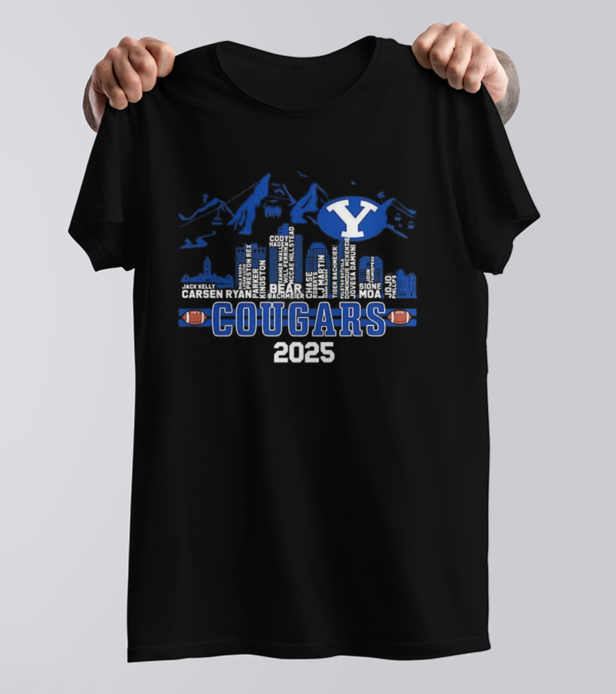 BYU Cougars Football 2025 City Skyline T-Shirt
