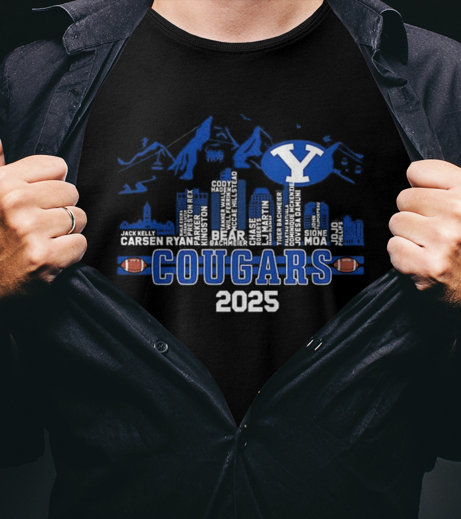 BYU Cougars Football 2025 City Skyline T-Shirt