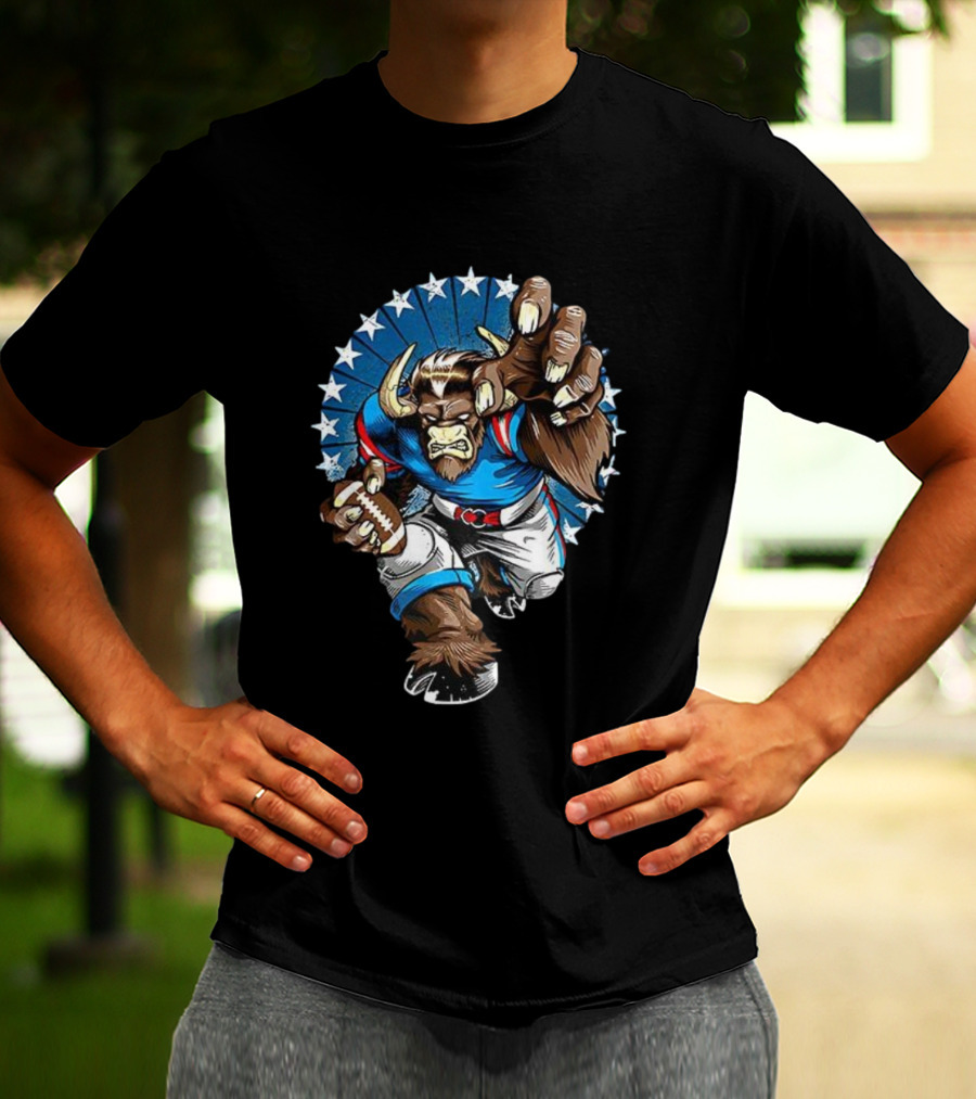 Buffalo Bills Minotaur Football Beast Starburst T-Shirt