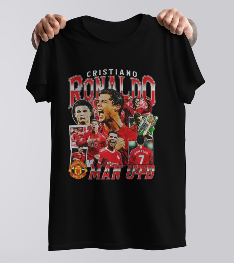 Cristiano Ronaldo Manchester United Man Utd Collage 2025 T-Shirt