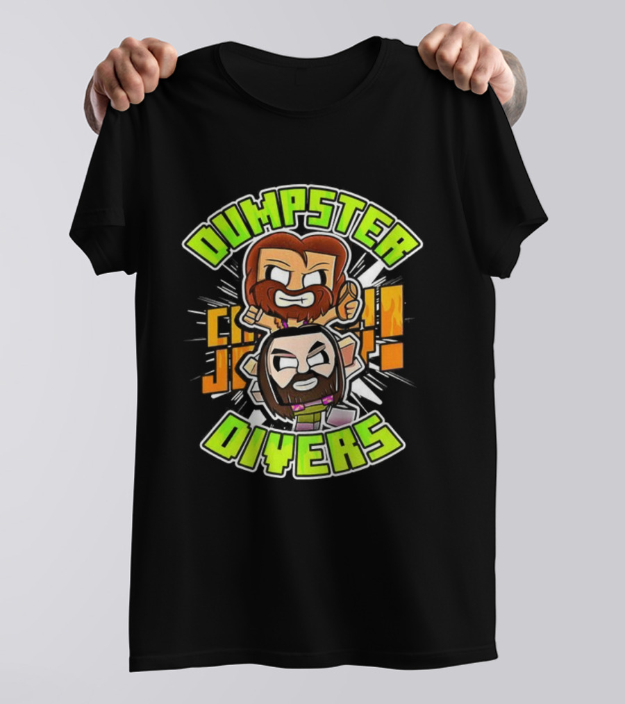 Dumpster Divers Cartoon Characters Fun Expression T-Shirt