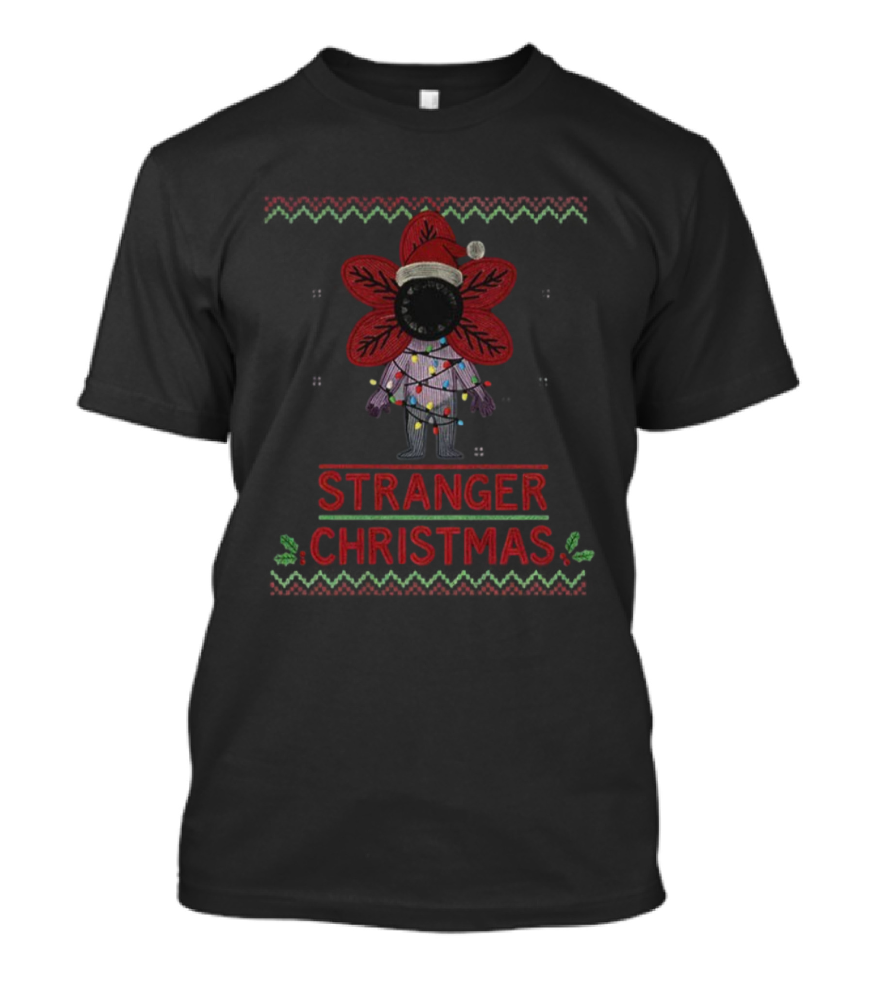 Stranger Things Demogorgon Santa Merry Christmas Parody Sweater T-Shirt