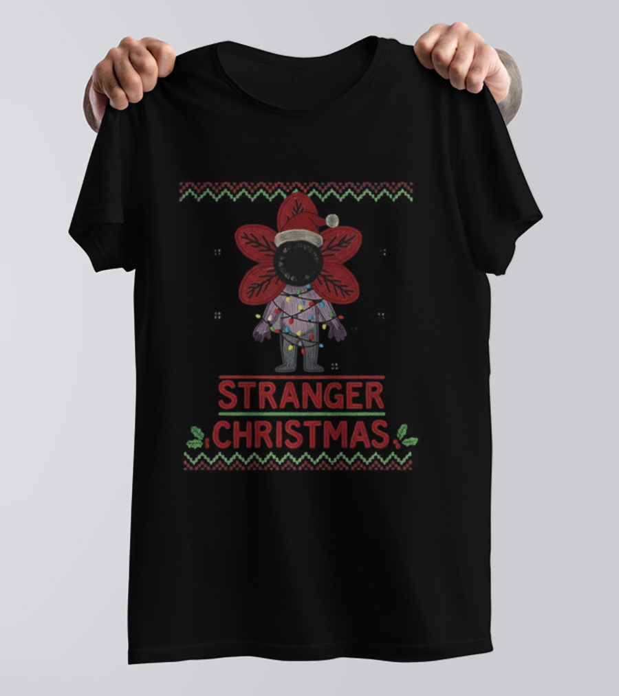 Stranger Things Demogorgon Santa Merry Christmas Parody Sweater T-Shirt