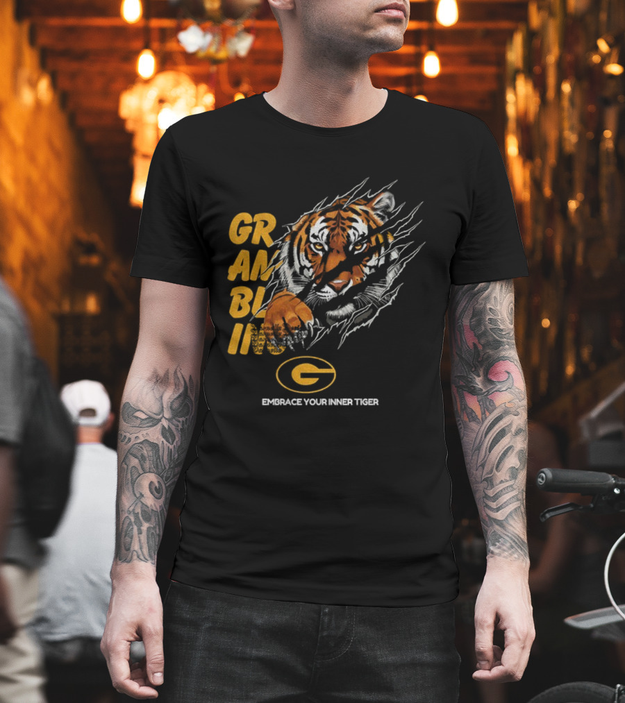 Grambling State Tigers Embrace Your Inner Tiger Fierce Mascot Roar T-Shirt