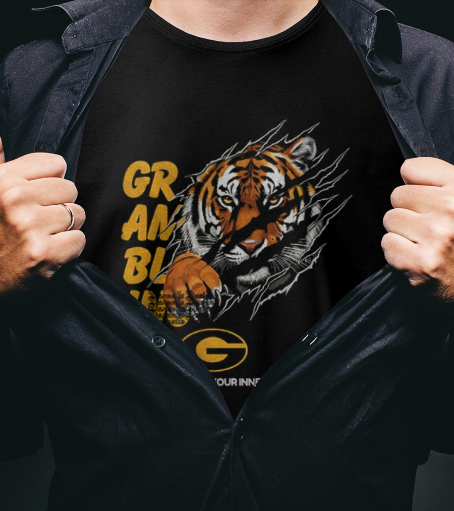 Grambling State Tigers Embrace Your Inner Tiger Fierce Mascot Roar T-Shirt