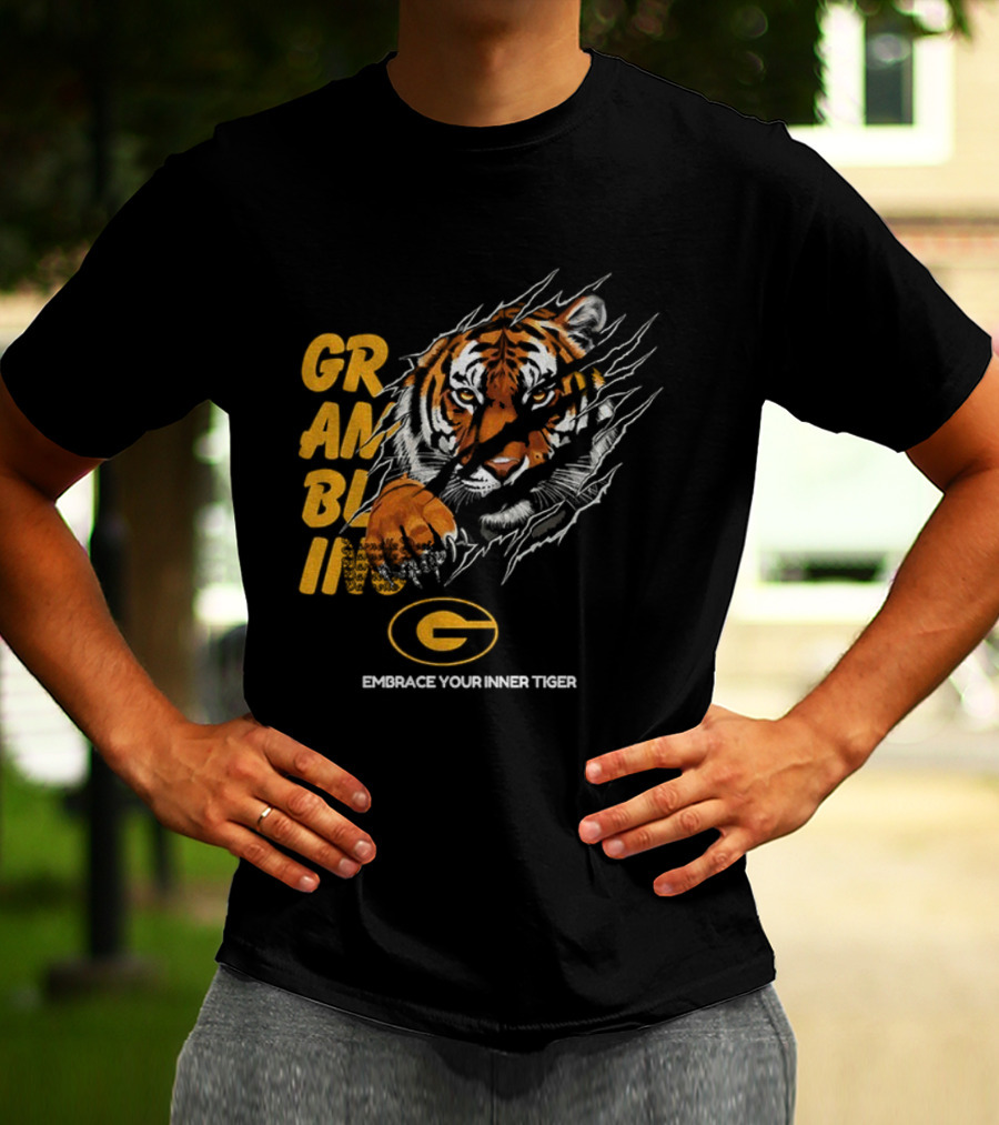 Grambling State Tigers Embrace Your Inner Tiger Fierce Mascot Roar T-Shirt