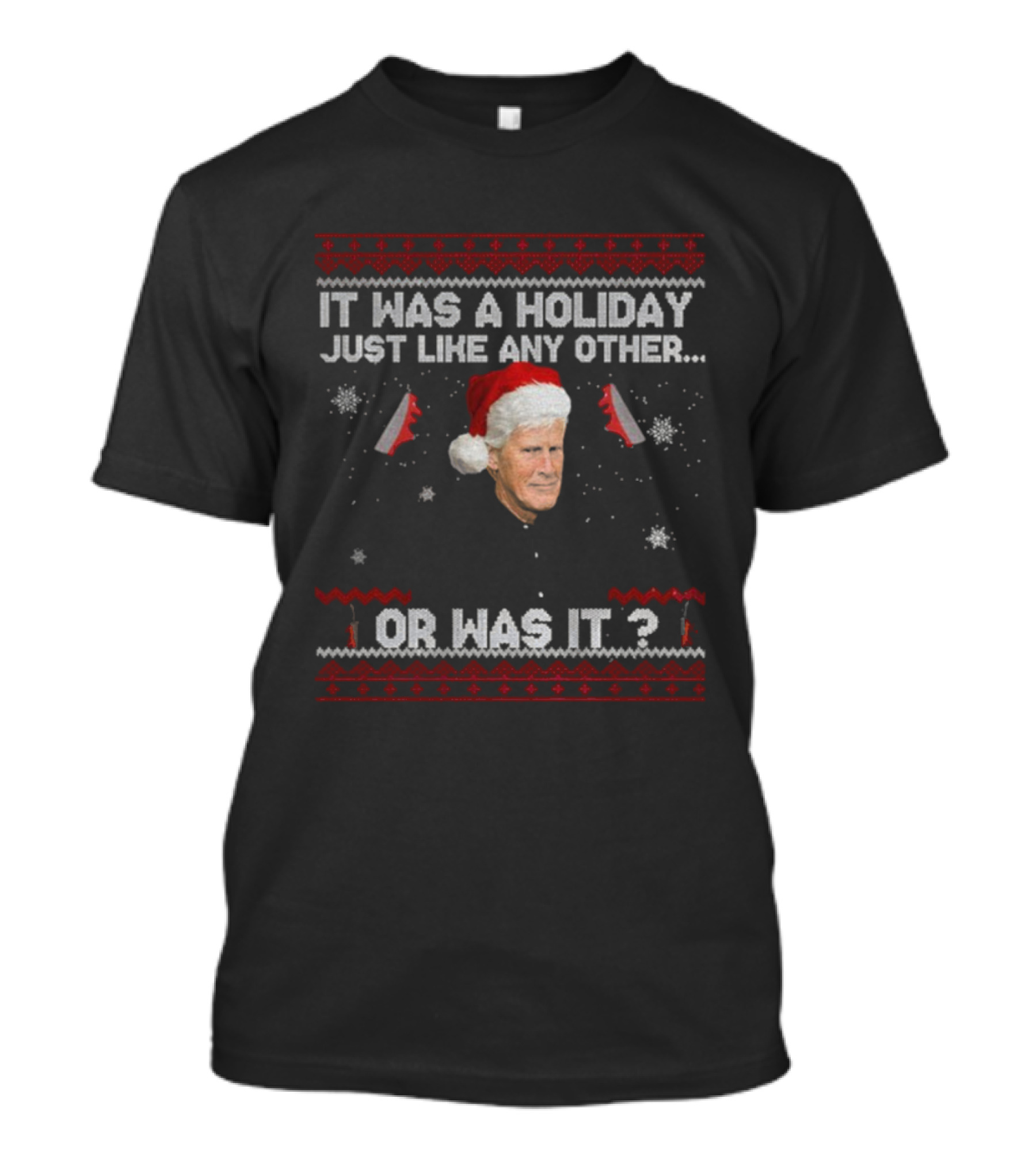 Keith Morrison True Crime Holiday Mystery Merry Xmas Santa Hat T-Shirt