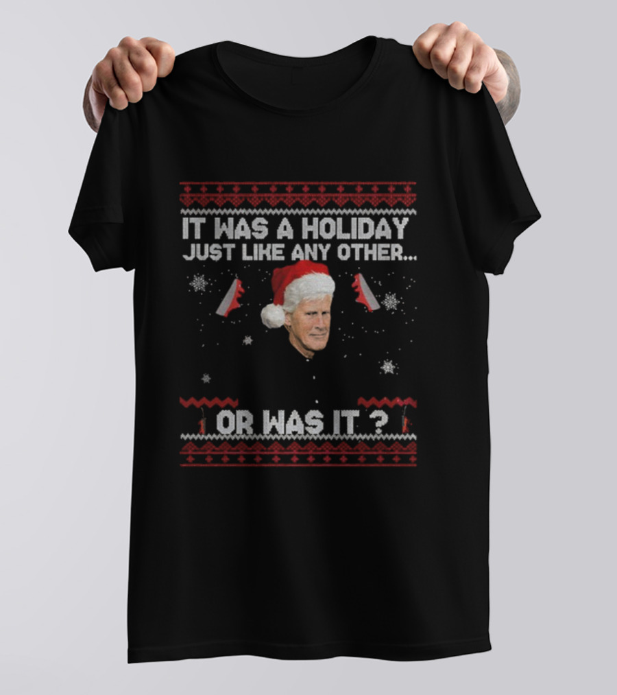 Keith Morrison True Crime Holiday Mystery Merry Xmas Santa Hat T-Shirt
