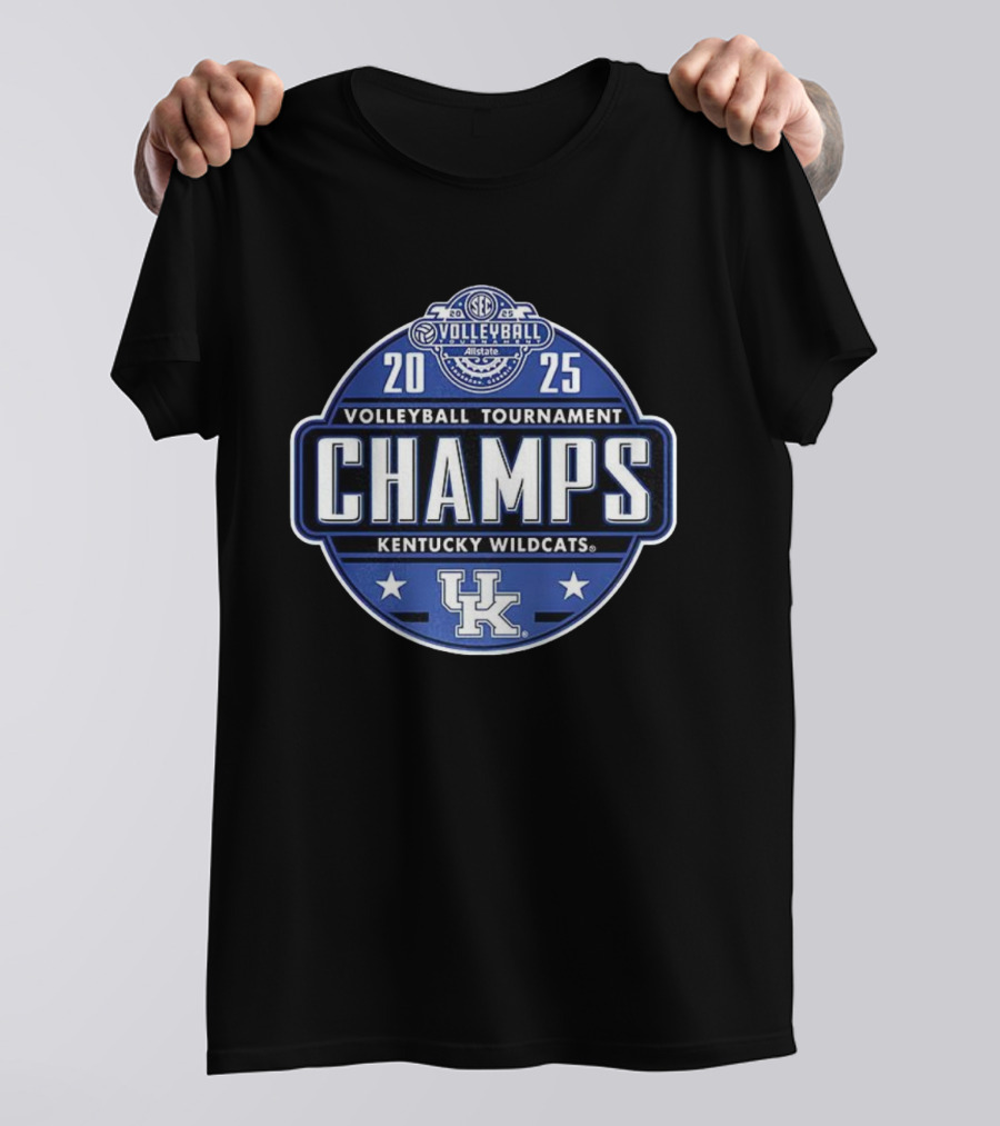 Kentucky Wildcats SEC Volleyball Tournament Champs 2025 UK Logo T-Shirt