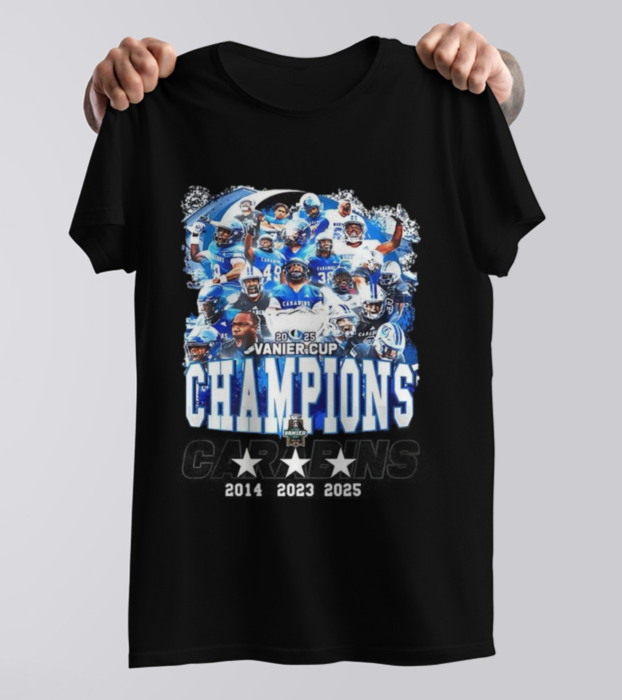 Montréal Carabins 2025 Vanier Cup Champions Player Collage T-Shirt