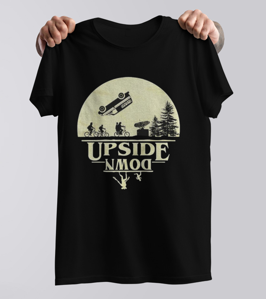 Stranger Things Upside Down Bicycle Adventure Mens Nerd Retro Vintage Style T-Shirt