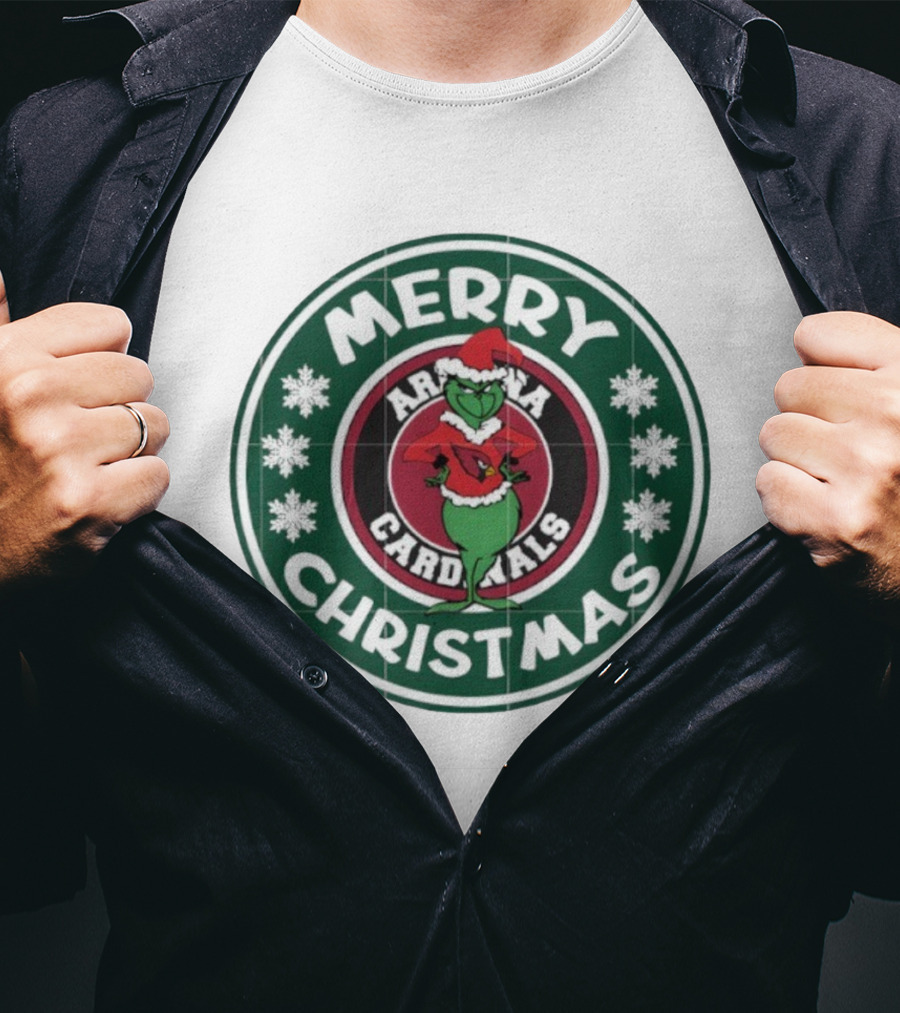 Arizona Cardinals Grinch Merry Christmas T-Shirt