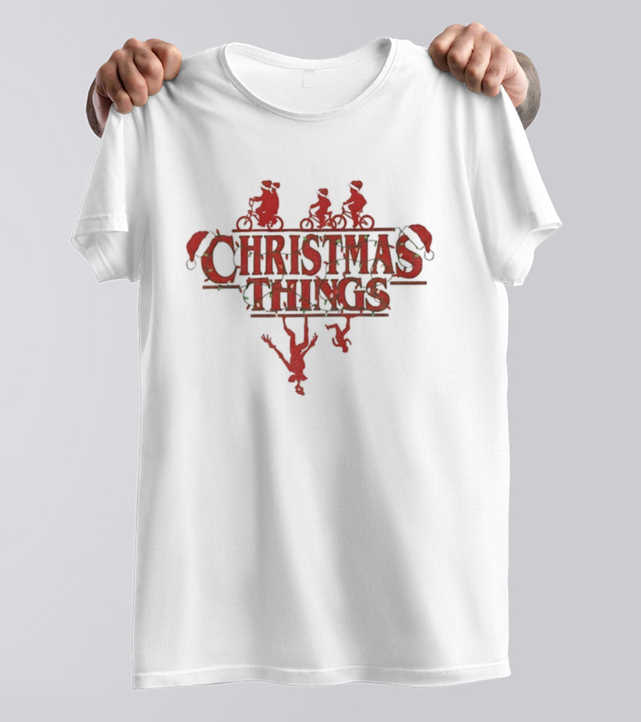 Christmas Things Horror Show Upside Down Xmas 2025 Merry Christmas T-Shirt