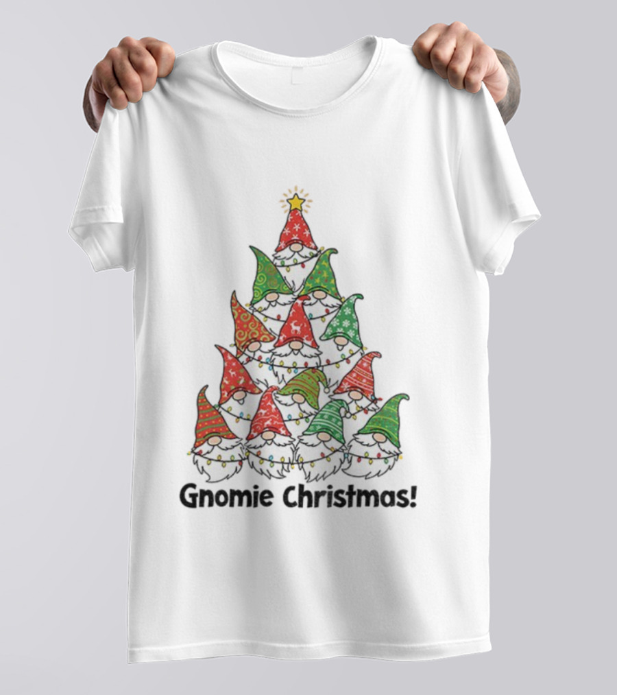 Gnome Christmas Tree Dear Santa I Tried To Be Good Merry Xmas T-Shirt