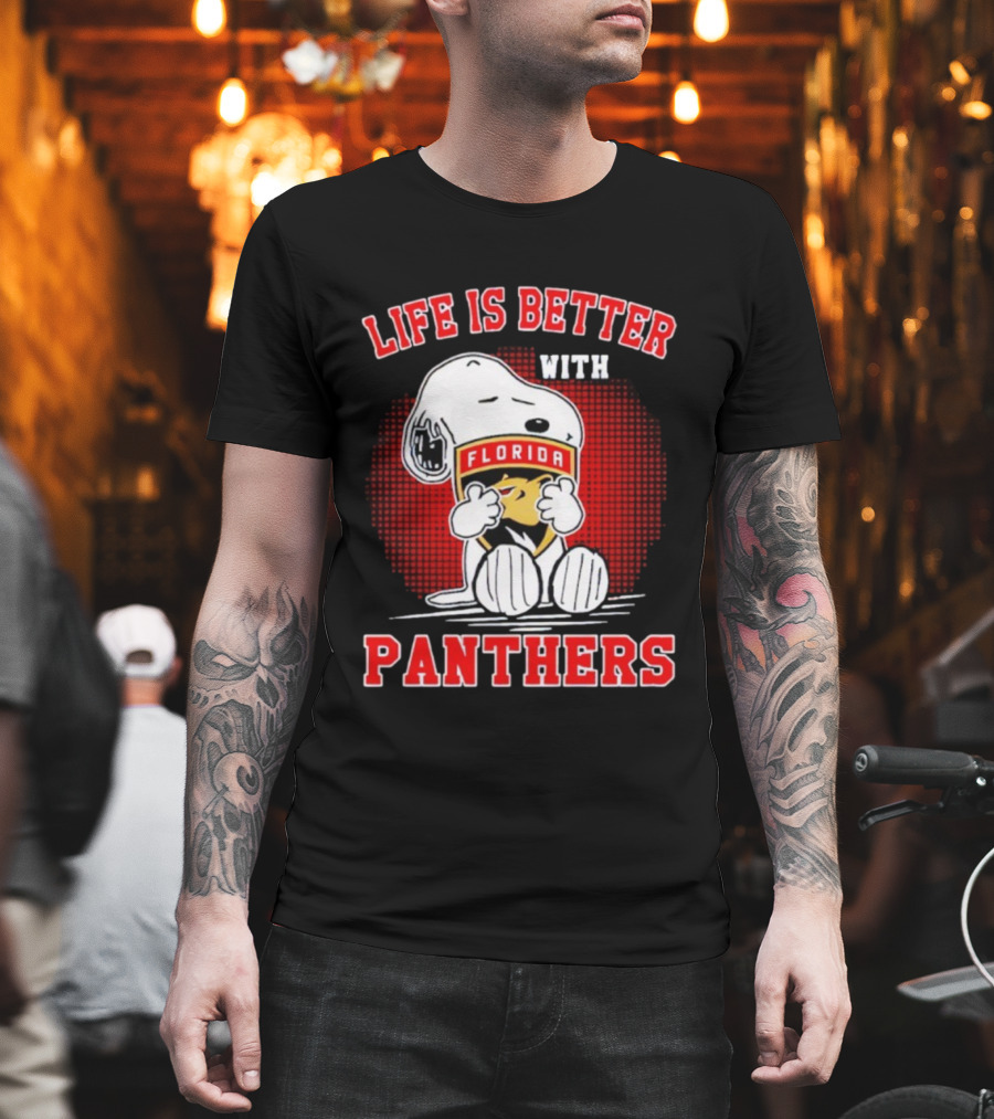 Snoopy Life Is Better With Florida Panthers T-Shirt