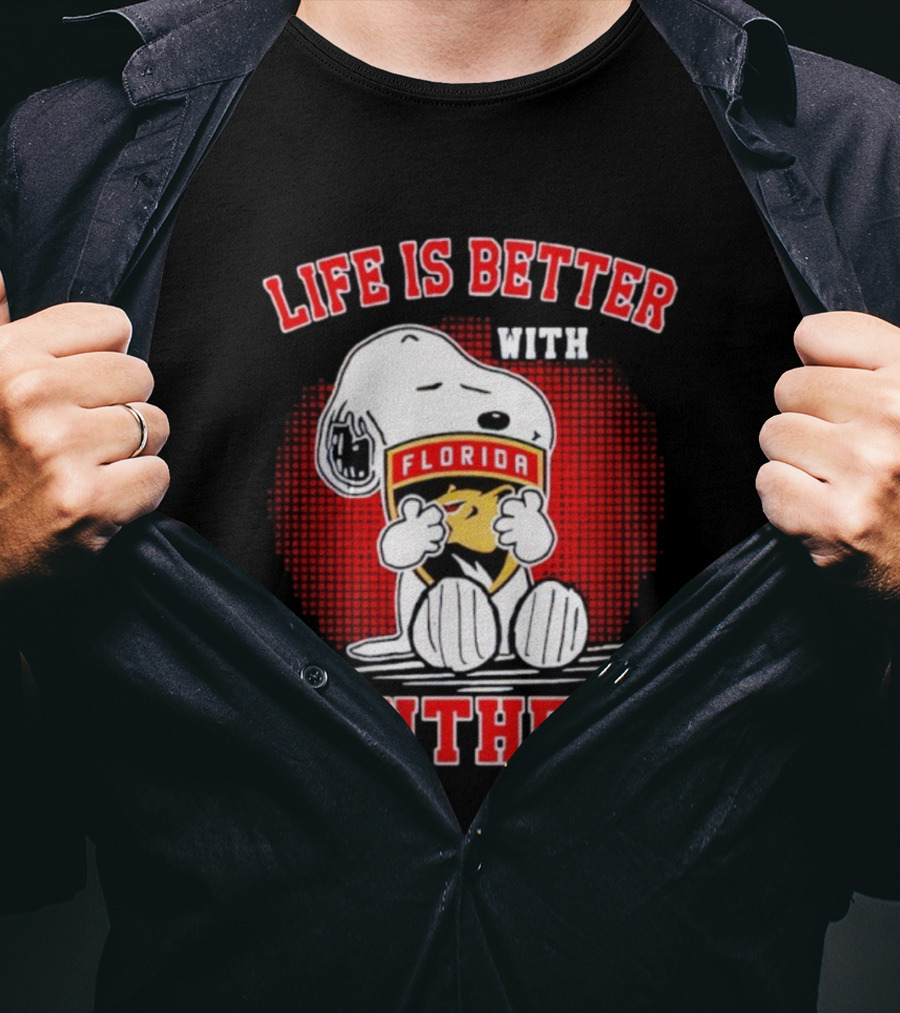 Snoopy Life Is Better With Florida Panthers T-Shirt