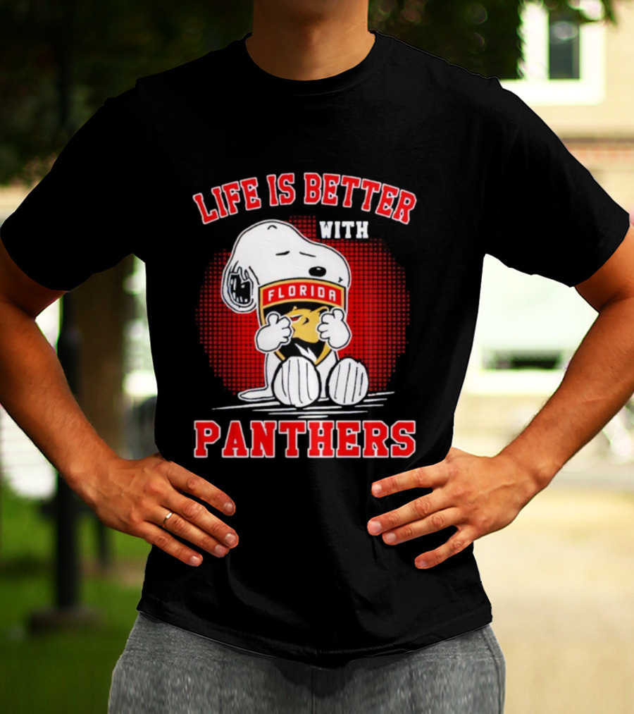 Snoopy Life Is Better With Florida Panthers T-Shirt