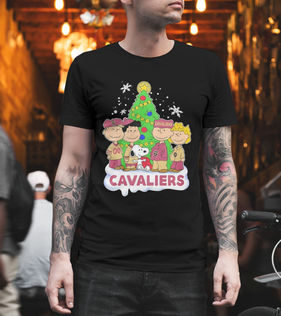 Peanuts Cavaliers Christmas Tree Snoopy And Friends T-Shirt