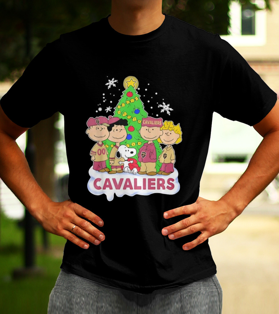 Peanuts Cavaliers Christmas Tree Snoopy And Friends T-Shirt