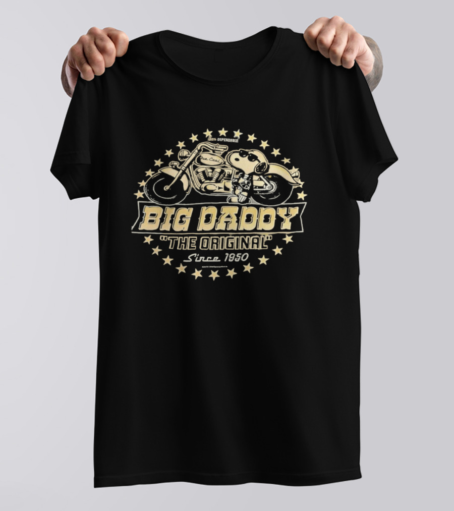 Snoopy Big Daddy The Original Motorcycle Since 1950 T-Shirt
