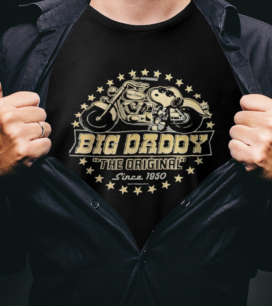 Snoopy Big Daddy The Original Motorcycle Since 1950 T-Shirt