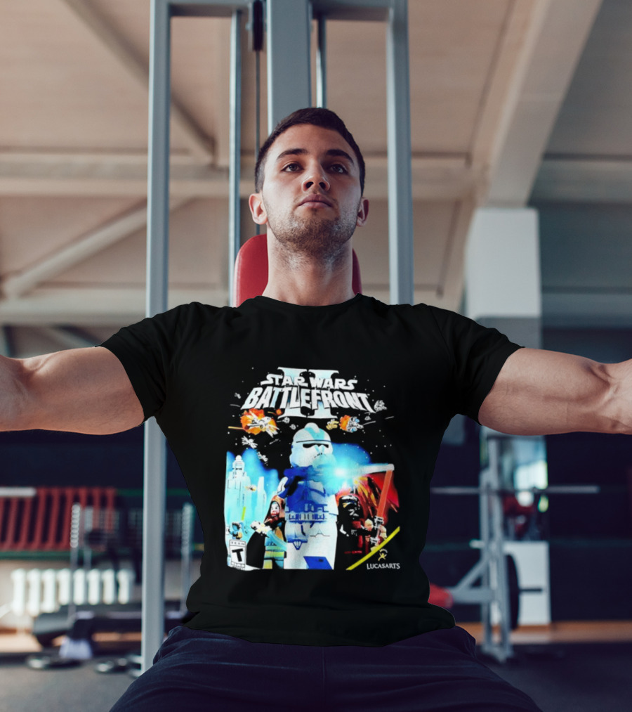 LEGO Star Wars Battlefront II Trooper And Lightsaber Duel Scene T-Shirt