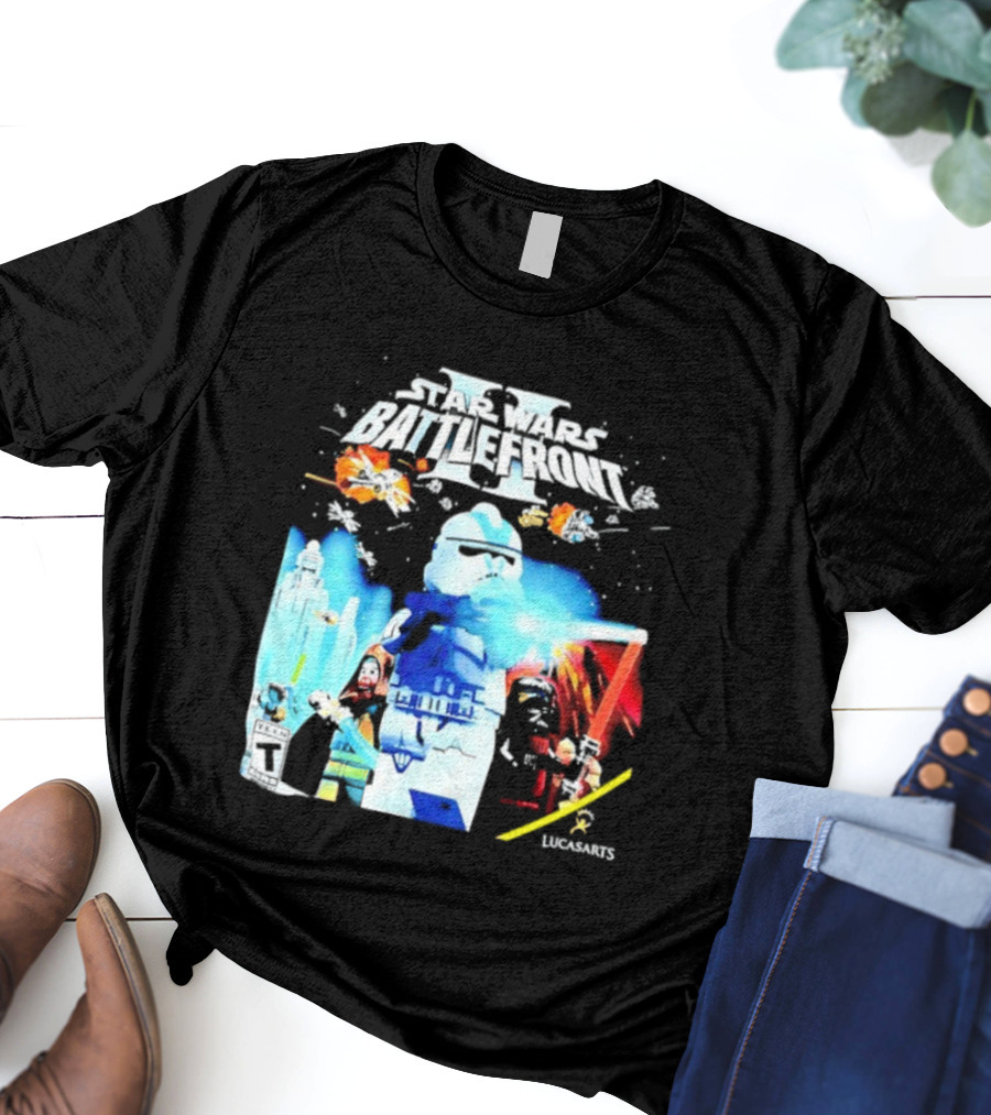 LEGO Star Wars Battlefront II Trooper And Lightsaber Duel Scene T-Shirt