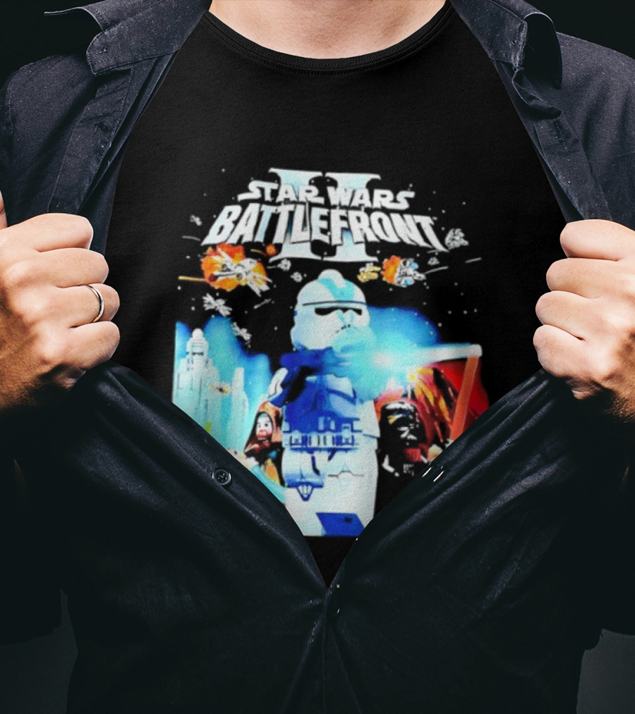 LEGO Star Wars Battlefront II Trooper And Lightsaber Duel Scene T-Shirt