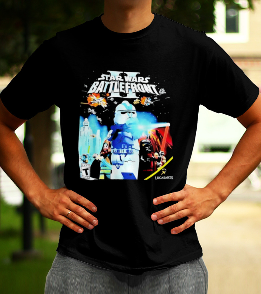 LEGO Star Wars Battlefront II Trooper And Lightsaber Duel Scene T-Shirt