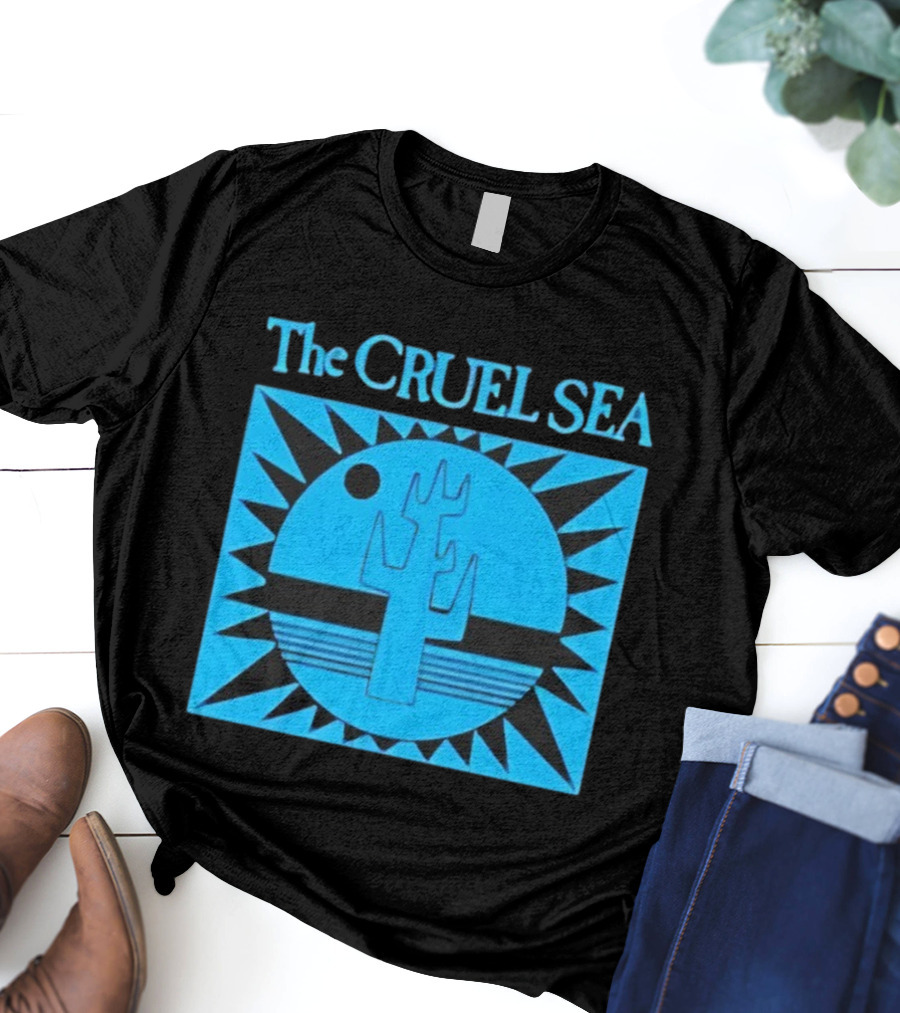 The Cruel Sea Blue Cactus Sun And Moon Icon T-Shirt