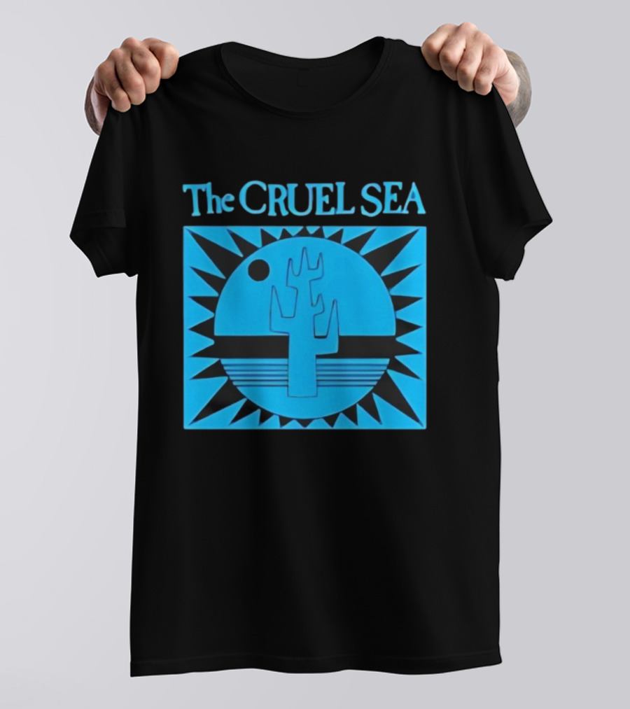 The Cruel Sea Blue Cactus Sun And Moon Icon T-Shirt