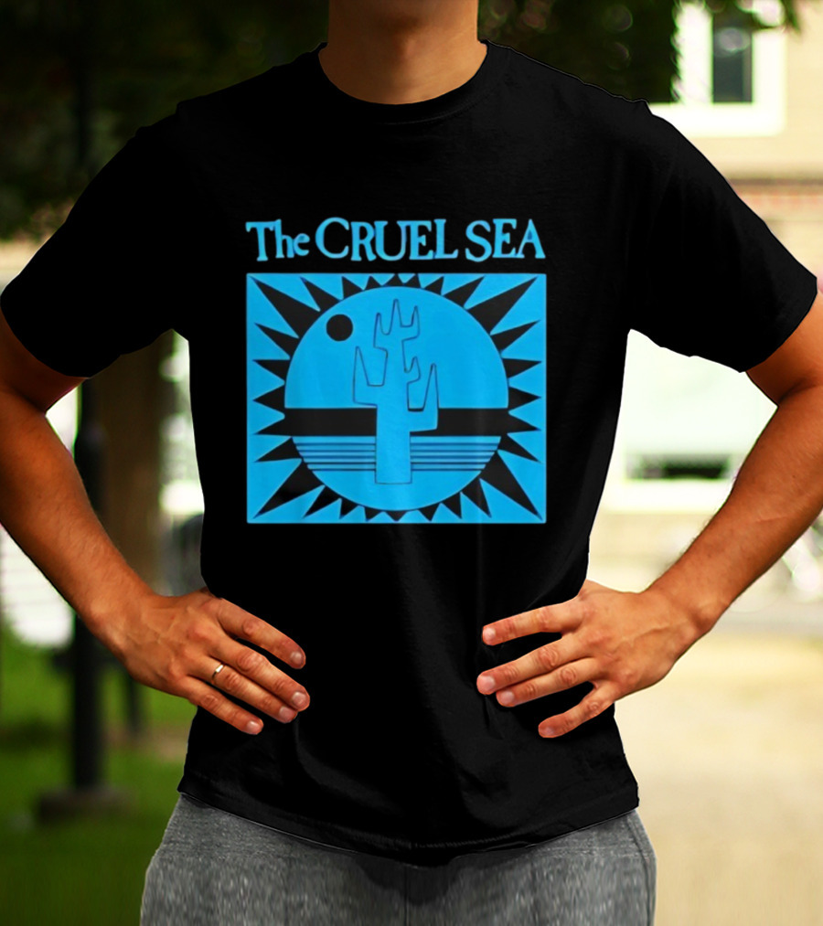 The Cruel Sea Blue Cactus Sun And Moon Icon T-Shirt