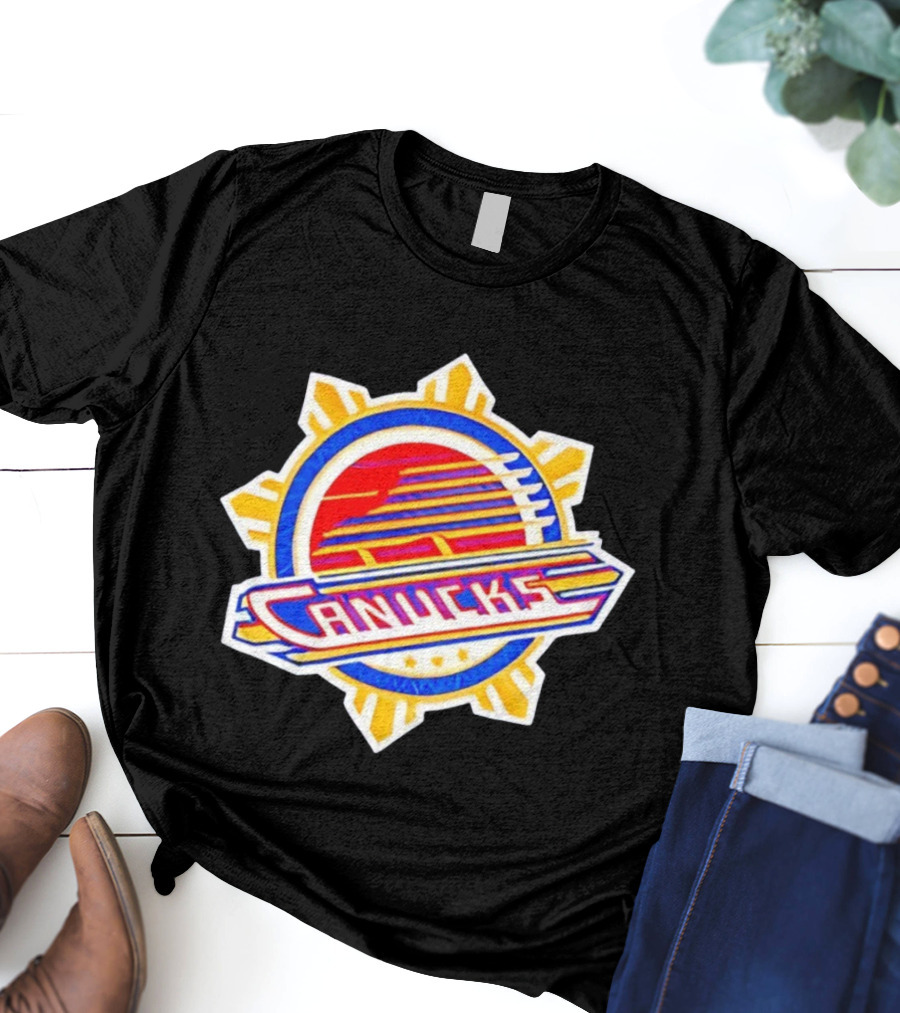 Vancouver Canucks Filipino Heritage Night Sun Design Canucks Text T-Shirt