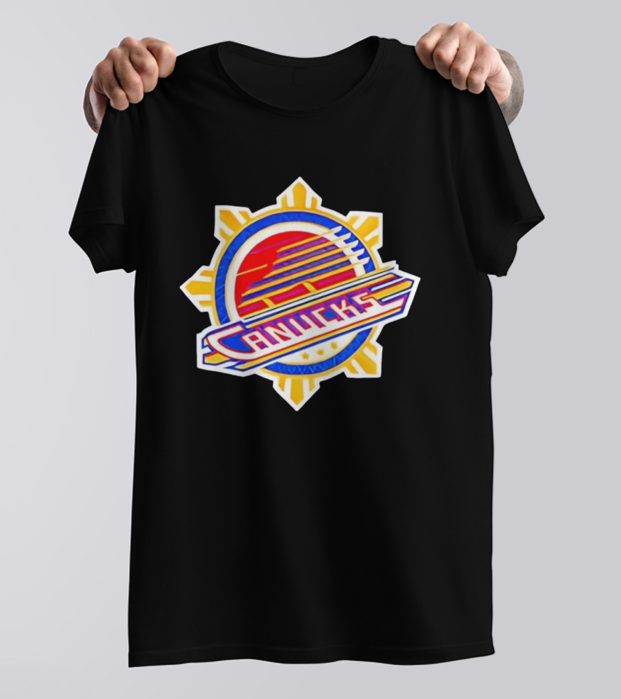 Vancouver Canucks Filipino Heritage Night Sun Design Canucks Text T-Shirt