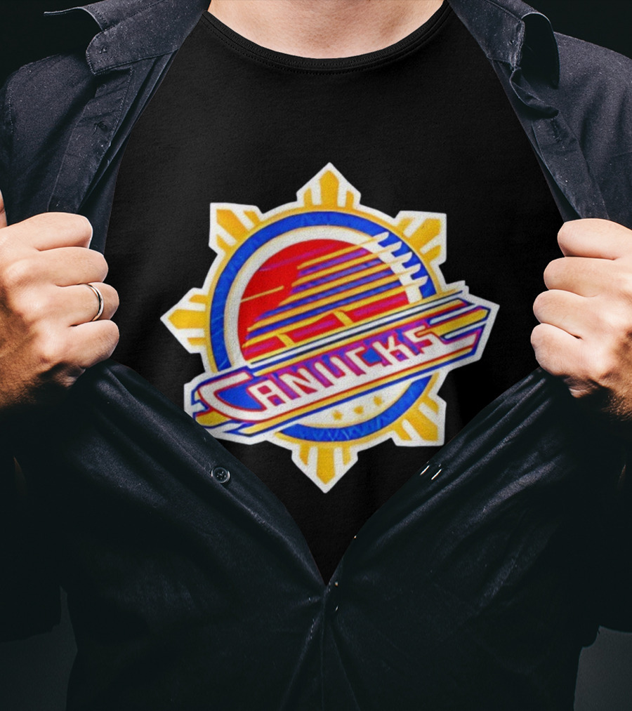 Vancouver Canucks Filipino Heritage Night Sun Design Canucks Text T-Shirt